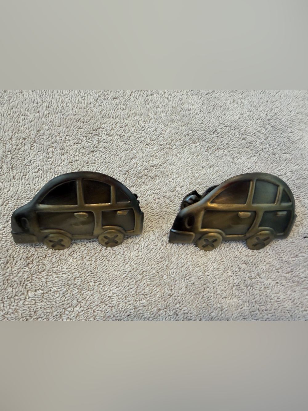 Decorative Metal Car Curtain holdersin Antique Bronze - Set of 2